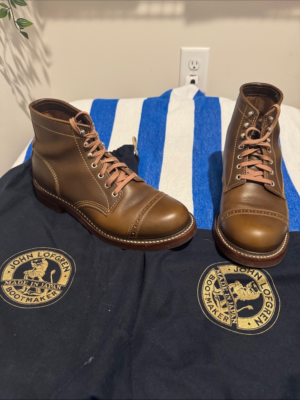 Like New John Lofgren Combat Boots – Dark Olive Horween Chromexcel (CXL)
